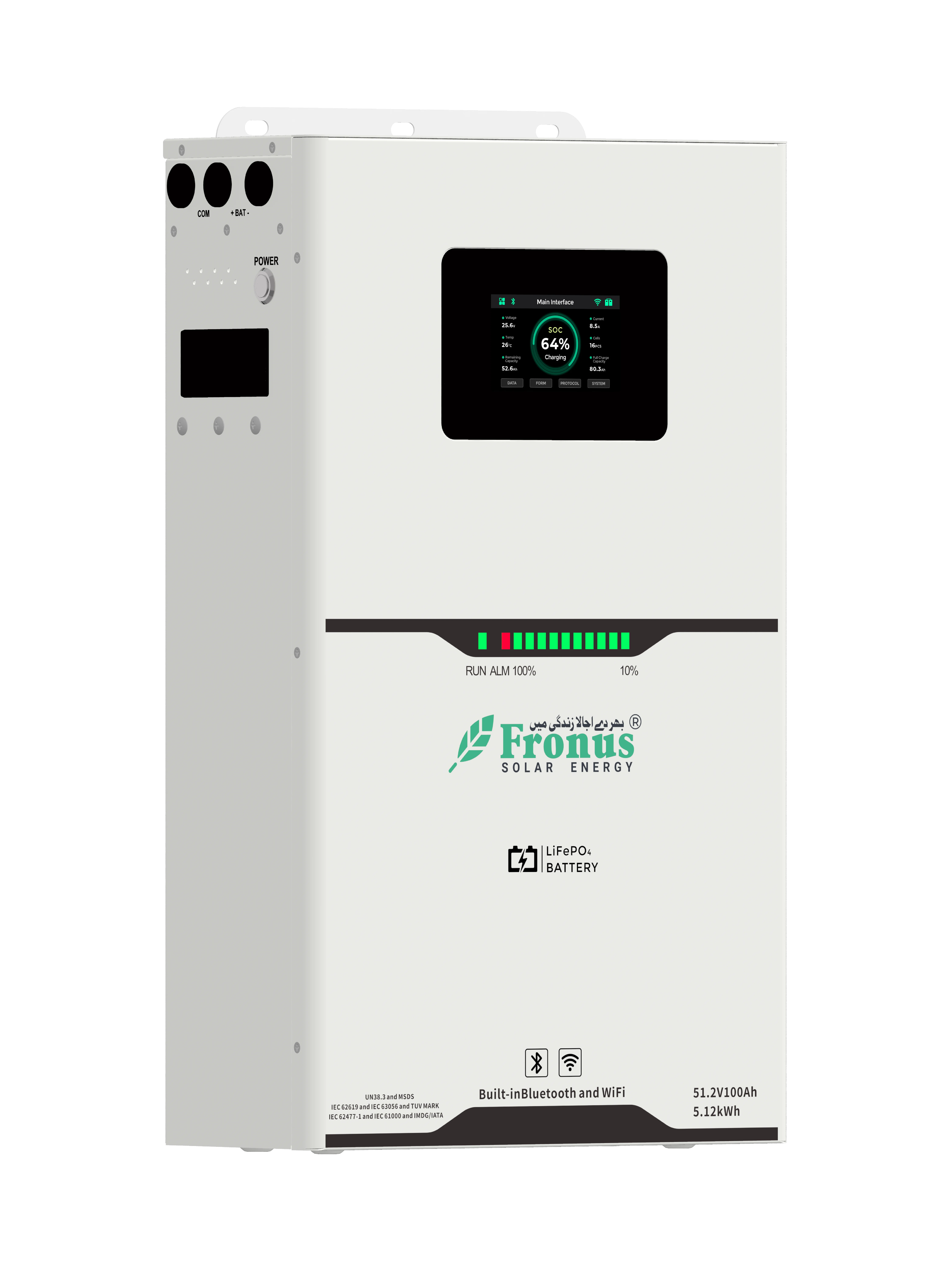 Platinum - 100AH 5.12kW 51.2V - Lithium Battery - left