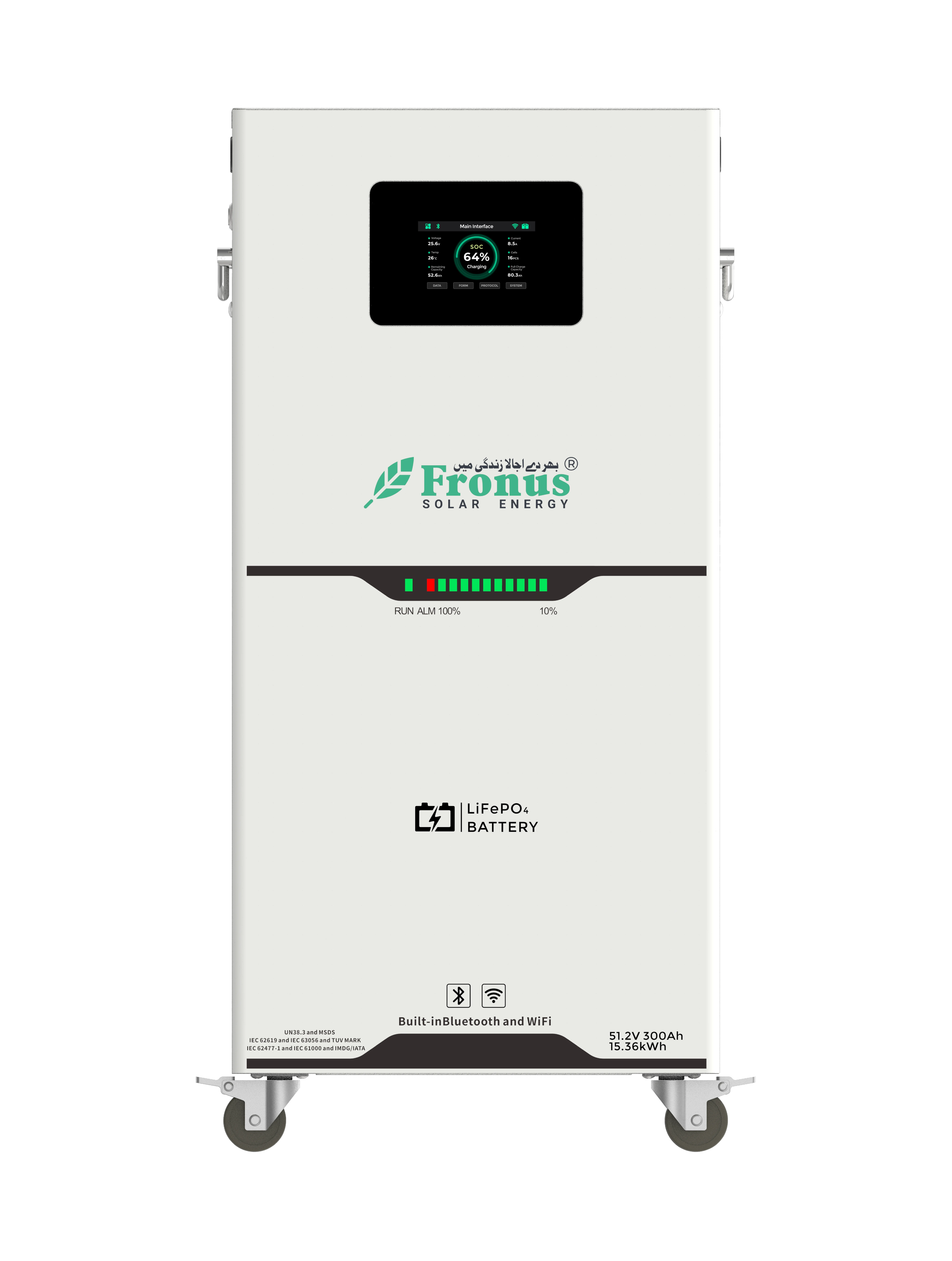 Platinum 15kW 51.2V 300AH Lithium Battery - front