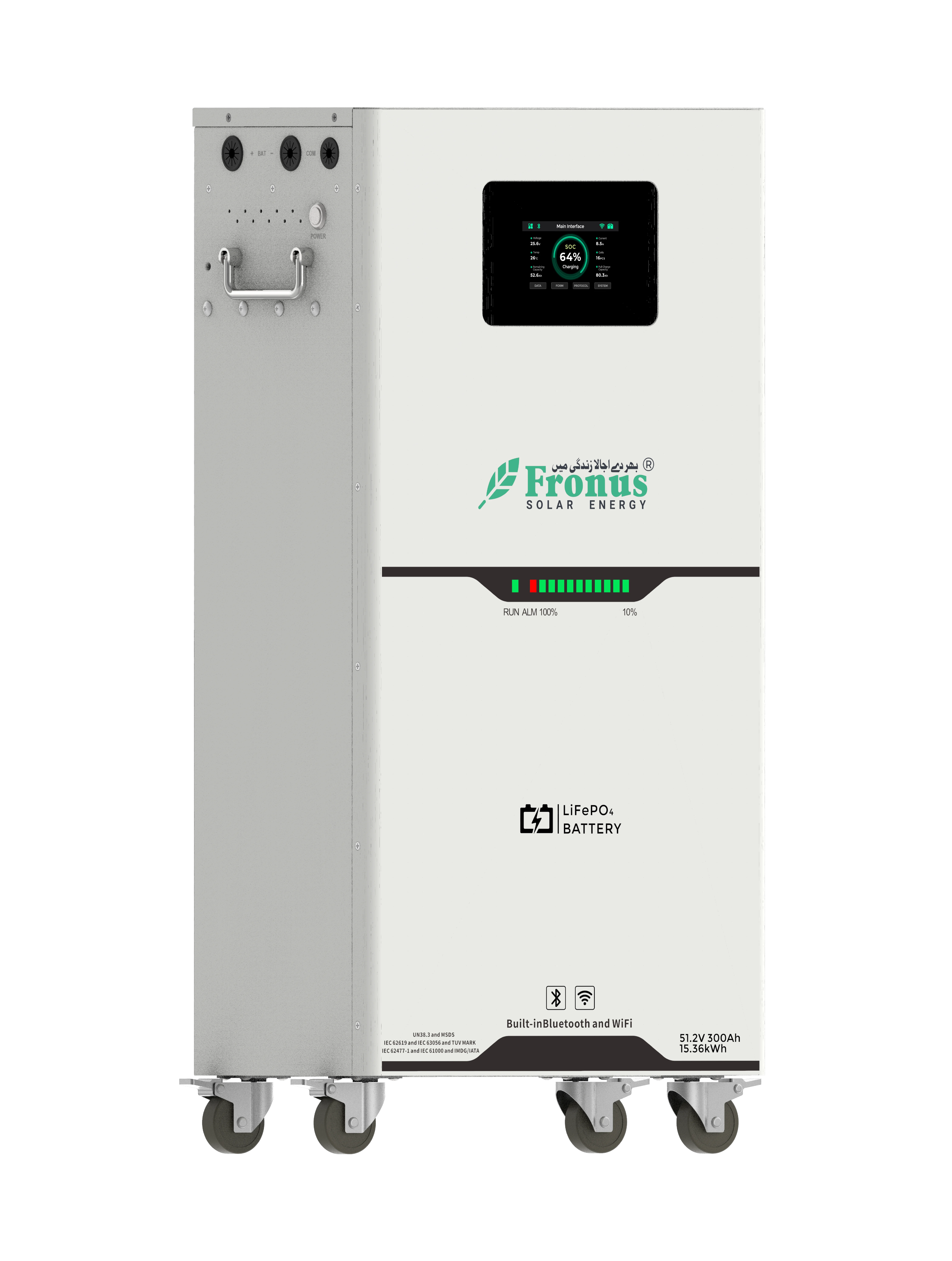 Platinum 15kW 51.2V 300AH Lithium Battery - left